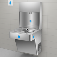 Distributeur d'eau froide mural en acier inoxydable électrique pour les terminaux aéroportuaires et les espaces publics - Utilisation à haute capacité