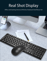 Clavier et souris sans fil Keywin GK600 2.4G pour bureau, combo 104 touches, bouton 3D, piles sèches, OEM ODM personnalisable