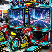 Coin Operated Motorcycle Racing Arcade Game <b>Machine</b>, Speed Race Through Dynamic Motorbike for <b>Amusement</b> Center - Product Image 1