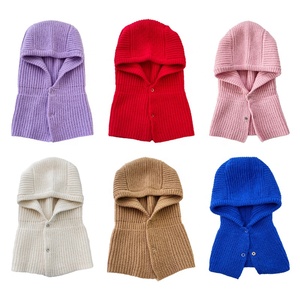 Вязаная балаклава-маска для лица, дизайнерская, тонкая, теплая, оптом, стильная, женская, на заказ, с 1 отверстием, OEM, акриловая, для спорта - Product Image 2