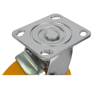 En gros 5 Pouces Jaune PU Plâtre Fer Rigide de Roue De Type Industriel Roulette Robuste - Product Image 5