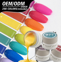 Gel à ongles en pot hautement pigmenté YezeColour, marque privée, OEM, ODM, approvisionnement en gros, couleurs vives pour les salons de manucure