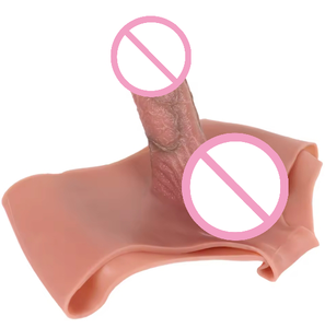 Quần rung bằng silicon giả da, kiểu dáng táo bạo, kích thước nhỏ, ba đầu dildo rỗng, đồ chơi tình dục người lớn dành cho nam, cao cấp, chống thấm nước, máy thủ dâm. - Product Image 2