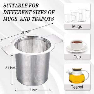 Infusor de té personalizado de alta calidad, colador de té de acero inoxidable 304, difusor de filtro de Infusor de té de hojas sueltas - Product Image 3