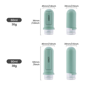 ชุดขวดแชมพูเปล่าใช้ซ้ำได้ป้องกันการรั่วซึมทำจากซิลิโคนสำหรับเดินทางขนาด90/60มล. ใช้ซ้ำได้ - Product Image 5