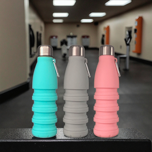 Botellas de Agua de Silicona Fáciles de Transportar de 550 ml, Botella de Agua de Silicona de Gran Capacidad Plegable para Deportes - Product Image 2