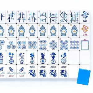 ชุดไพ่นกกระจอกอเมริกันสุดหรูทันสมัย <span class=keywords><strong>1.2</strong></span> ไทล์ 160 ชิ้น พร้อมไพ่โจ๊กเกอร์สีน้ำเงิน 4 ชั้น สำหรับความบันเทิงในคาสิโน - Product Image 1