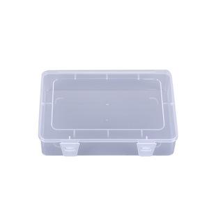 Transparent <b>Plastic</b> <b>Storage</b> Box Rectangle Covered Desktop Organizer For Tools Fishing Gear Parts Accessory Container 78g86g - Product Image 5