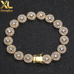 European & American Hip-Hop Round Candy Chain Mixed-Inlaid Zircon Trendy Versatile Jewelry for <b>Men</b> Necklace & Bracelet Customize - Product Image 5