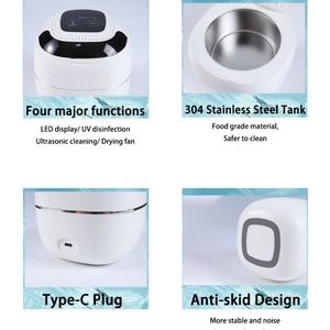 Máquina de Limpieza Ultrasónica con UV y Ventilador de Secado, Limpiador de Alta Frecuencia de 45000Hz para Joyas, Gafas, Relojes, Anillos, Dentaduras Postizas - Product Image 4