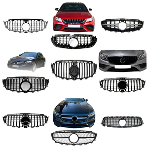44mm 57mm pour calandre <span class=keywords><strong>avant</strong></span> de voiture, logo, emblème, badge, compatible avec <span class=keywords><strong>Mercedes</strong></span> Benz Classe C/E/S W124 W202 W203 W208 W210 W212 W213 - Product Image 1