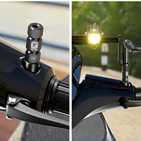 Aksesoris Motor KEWIG M8 M10 Adaptor Pengangkat Spion Motor Konverter Ulir Baja Tahan Karat Ekstensi Spion Belakang