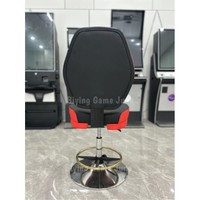 Tabouret de jeu pivotant de luxe avec base ronde en métal, réglable en hauteur, avec dossier, pour salle de jeux
