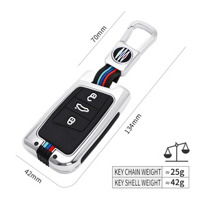 เคสกุญแจรถยนต์โลหะผสมสังกะสี ซิลิกาเจล สำหรับรถยนต์ Volkswagen Skoda Magotan B8 <span class=keywords><strong>2023</strong></span> Passat CC <span class=keywords><strong>VW</strong></span> พร้อมพวงกุญแจ - Product Image 4