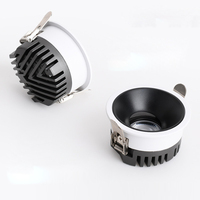 Spot LED anti-éblouissement pour projet hôtelier, 220V, encastré, aluminium, usage intérieur, diamètre 75mm