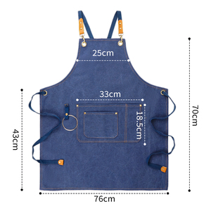 Polyester adulte femmes hommes noir Polyester 100% coton imperméable Chef <span class=keywords><strong>cuisine</strong></span> <span class=keywords><strong>cuisine</strong></span> <span class=keywords><strong>tablier</strong></span> croisé avec poche pour le soudage - Product Image 4