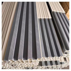 Panneau mural WPC résistant à l'eau avec grille brossée antidérapante, <span class=keywords><strong>prix</strong></span> abordable, pour murs intérieurs <span class=keywords><strong>de</strong></span> salle <span class=keywords><strong>de</strong></span> bain et façades - Product Image 4