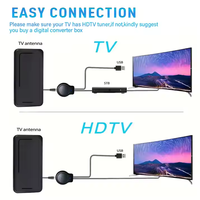 Antena de TV Digital para Interiores/Exteriores Daoxiang Negra, 4K 1080P, VHF UHF, Amplificada, Canales Locales Gratuitos, Ganancia de 28dBi, 75 Ohm