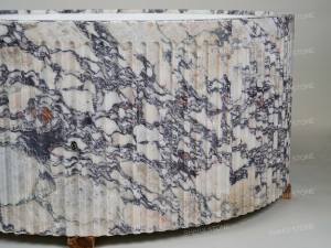 Baignoire autoportante en marbre Calacatta Viola moderne SH STONE, baignoire à remous personnalisée, naturelle, pour villas, hôtels, appartements - Product Image 3