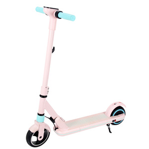 Patinete eléctrico para niños, color rosa, con batería de 24V, altura ajustable, ligero y portátil. - Product Image 1