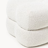 Banc rembourré en chenille minimaliste moderne, ottoman épais et rembourré, utilisation multi-scènes pour salon, chambre et hôtel