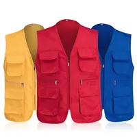 Veste Gilet Unisexe Personnalisable avec Logo, Multi-Poches, en Polyester et Coton, Idéale pour la Pêche, la Photographie et les Journalistes – Vente Chaude en Gros