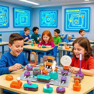 Juego de bloques de construcción de circuitos para niños, ciencia y educación transfronteriza, kit de experimentos científicos DIY, juguetes educativos - Product Image 1