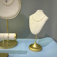 Expositor de Joyería de Papel Personalizable en Tamaño y Forma con Bandejas de Aleación/Terciopelo, Organizador de Collares y Colgantes, Accesorios de Exhibición para Vitrinas