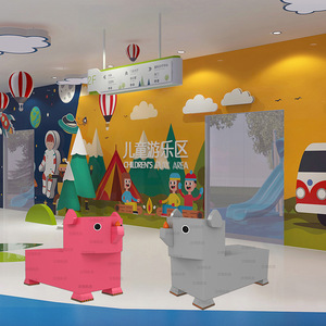 Chaise pour enfants en forme d'animal de dessin animé, en plastique durable, mobilier d'intérieur pour maternelle - Product Image 5