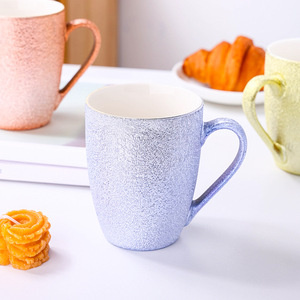 แก้วเซรามิกเคลือบด้านทรงกลม สีเหลืองอ่อน สำหรับกาแฟ ชา ของขวัญ ดีไซน์มินิมอล - Product Image 2