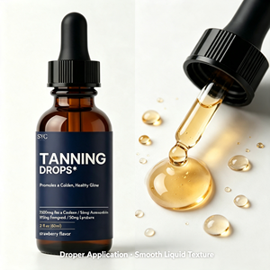 Gouttes de bronzage OEM de haute qualité saveur fraise, vitamines et astaxanthine pour l'éclat de la peau, soutien du collagène et un teint sain - Product Image 2