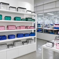 Sac cosmétique en PVC à fermeture éclair tendance, sac de rangement cosmétique transparent personnalisé pour femmes, trousse de toilette de voyage