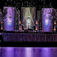 Décoration de Scène de Mariage Impérial avec Panneaux de Fond, Décoration de Scène de Mariage Asiatique, Grand Ensemble de Scène de Réception de Mariage en Australie