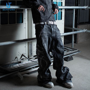 बेंटरा कस्टम जींस निर्माता कस्टम dtg प्रिंट उच्च गुणवत्ता 100% कपास विंटेज सीधे पैर बैगी डेनिम जींस - Product Image 6