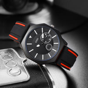 Montre Homme Octogonale Haut de Gamme Étanche Lumineuse Bracelet Silicone Quartz Offre Spéciale Vacances - Product Image 5