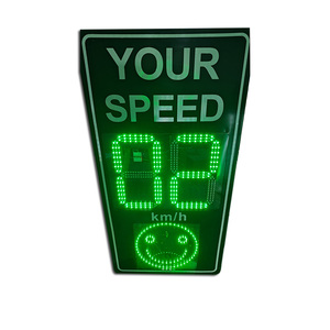 Señal de Velocidad con Radar Solar, de Aluminio, Impermeable, con LED y Cara Sonriente, para Carreteras y Escuelas - Product Image 1