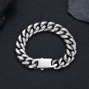 Luxury Cuban Link Bracelet 14k 18k Gold Plated Iced Out Hip Hop Chain for <b>Men</b> Women Jewelry Wholesale Custom Logo - Product Image 1