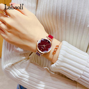 นาฬิกาควอตซ์หรูหราสำหรับผู้หญิง สายหนังทรงเหลี่ยม สไตล์ธุรกิจ หน้าปัดแบบเข็มเรียบง่าย แสดงผลแบบกำหนดเอง กระจกสแตนเลส - Product Image 2