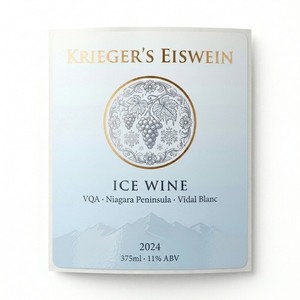 Etiquetas de Vino Helado Ecológicas y Reciclables Personalizadas de Primera Calidad, Papel Resistente al Agua con Estampado en Lámina y UV Localizado para Embalaje de Botellas de Regalo de Invierno - Product Image 3