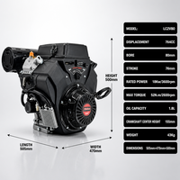 Moteur bicylindre en V de qualité industrielle certifié CE, longue durée de vie, pour groupe électrogène de construction, station d'alimentation hydraulique, découpeuse de pierre