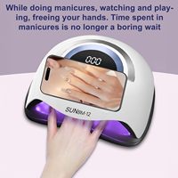 Lampe à ongles à LED UV haute puissance 300W 4 minuteries pour salon à domicile avec écran LCD 72 perles