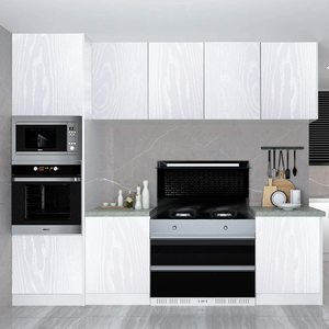 Papel tapiz extraíble para armario de cocina, revestimiento de vinilo, color negro - Product Image 3