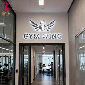Enerjik Spor Salonu LED Işıklı Tabela 3D Metal Harfler Dayanıklı Özel Fitness Logosu Akrilik Tabela Aydınlatmalı Dış Mekan Levhası (Spor Salonları için) - Product Image 1
