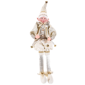 Figuras Decorativas de Elfo Navideño Doradas, Venta al por Mayor para Hoteles, Adornos Navideños Vintage - Product Image 3