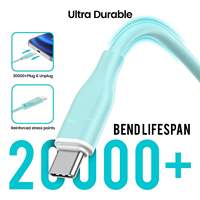 Cable de Carga Rápida Trenzado Tipo-C a C de 60W para Teléfono Inteligente, Laptop y Cámara