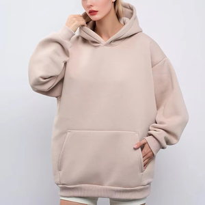 <span class=keywords><strong>Felpa</strong></span> con Cappuccio <span class=keywords><strong>Oversize</strong></span> Casual in Cotone Pesante Personalizzata con Stampa a Rilievo per <span class=keywords><strong>Donna</strong></span> - Product Image 6