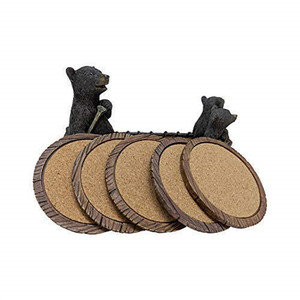 Polyresin/resina montaña oso negro canoa conjunto de montaña rusa con soporte-<span class=keywords><strong>Pine</strong></span> <span class=keywords><strong>Ridge</strong></span> 3 rústico negro oso decoración de cabina absorbente Montaña Rusa - Product Image 4