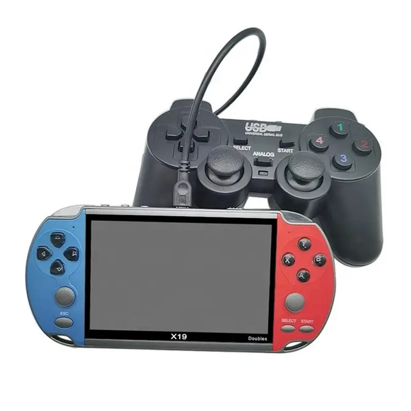 Console de jeux vidéo rétro Portable X19 Plus, 5.1 pouces, avec lecteur de jeux vidéo pour psp