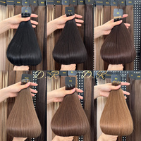 Extensions de cheveux humains vierges chinois de qualité supérieure Genius, tissage Remy vierge, 14-26 pouces, double trame, permanente, toutes les couleurs, tissage Genius
