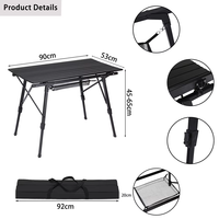 Petite table carrée portable pour barbecue en plein air, mobilier de camping, tables de pique-nique en plein air